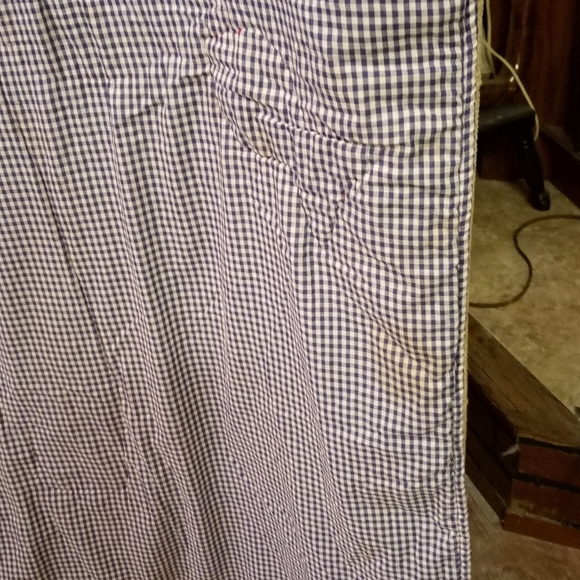 VINTAGE Handcrafted Quilt Child Boy Fishing, Blue, Red & White Checkered 53x44" - Picture 10 of 12